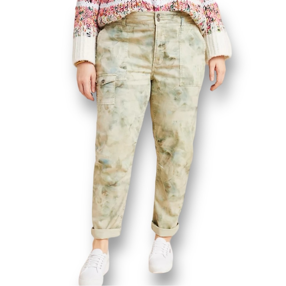 Anthropologie The Wander Cargo Slim Green Women's Size 25P